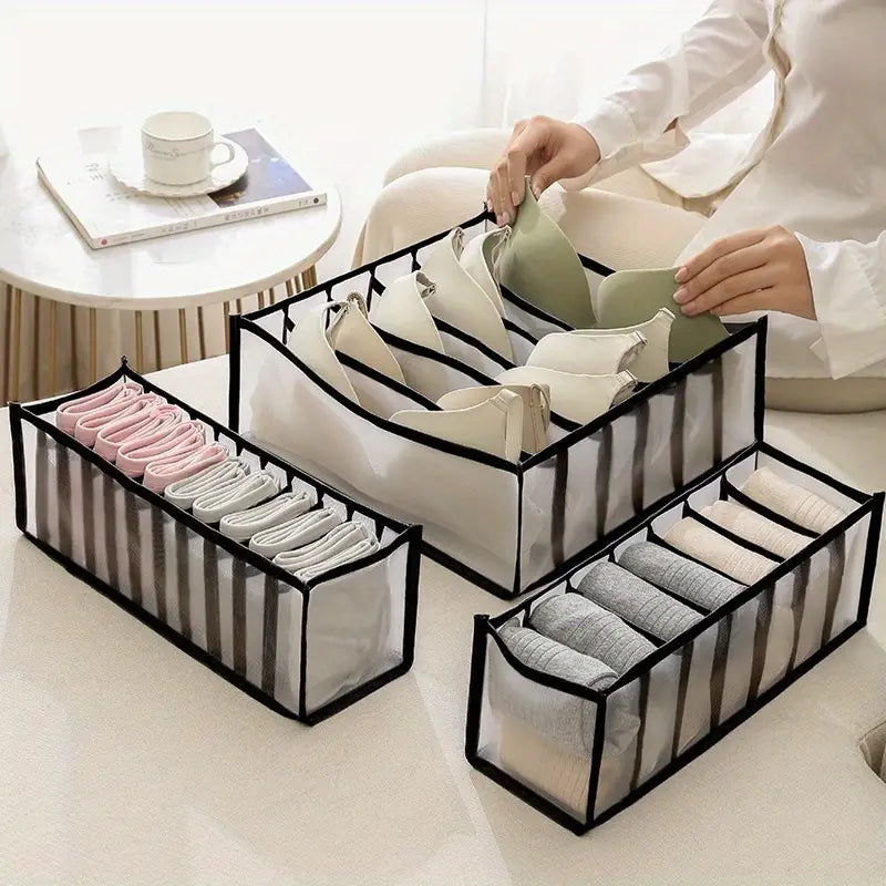 Raxiva-sousobox panier organisateur pliable sous vetements 3 pcs