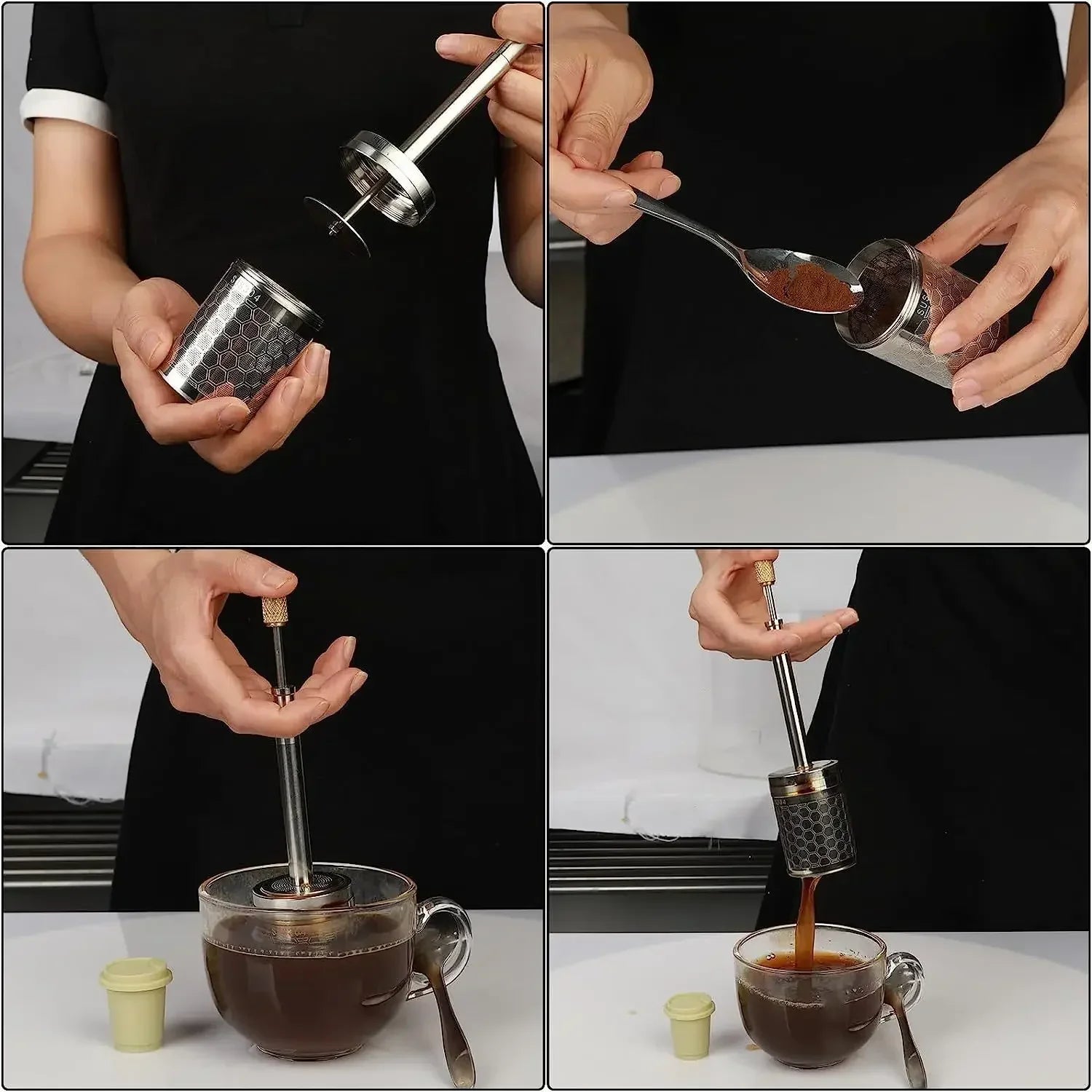 Raxiva-pressinox infuseur cafe nomade acier inoxydable