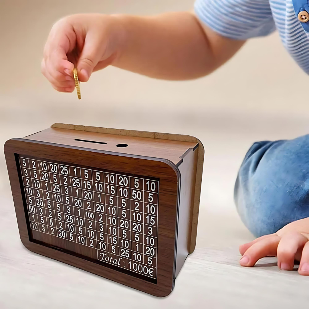Raxiva-tresor bois tirelire en bois pour un avenir serein
