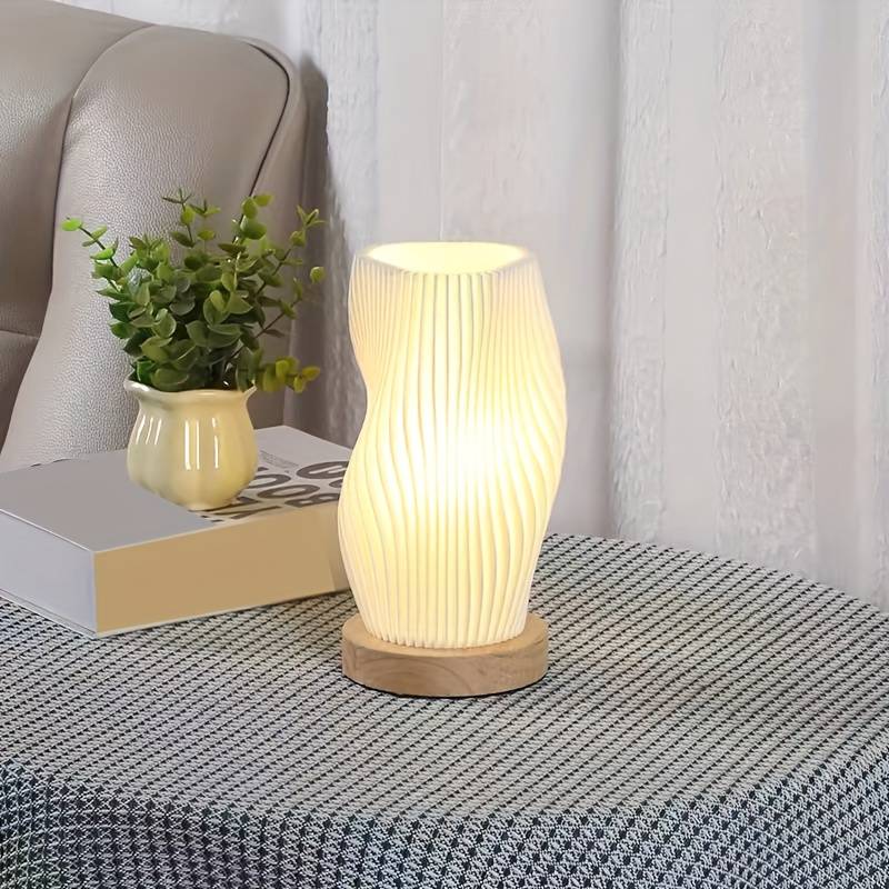 Raxiva-lampe table bois art nordique creative