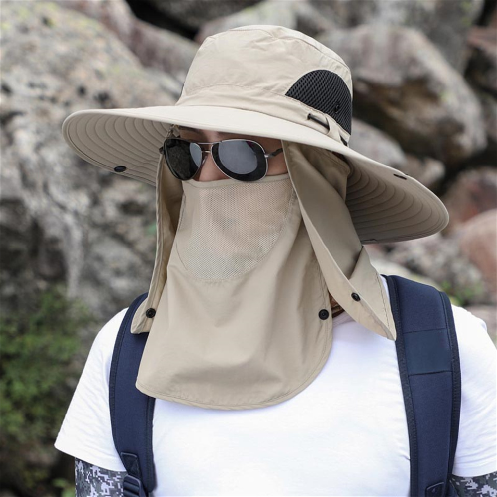 Raxiva-breathable wide brim sun protection fishing hat