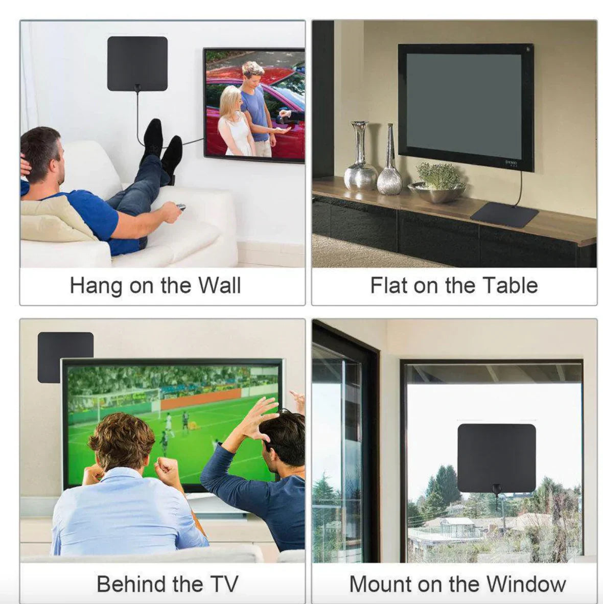 Raxiva-300 miles indoor digital amplified hdtv antenna signal booster