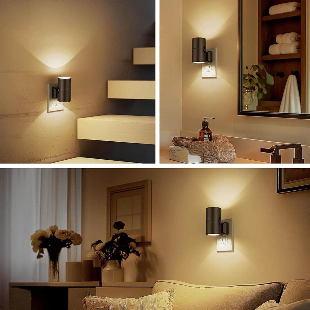 Raxiva-veilleuse prise murale avec detection luminosite reglable