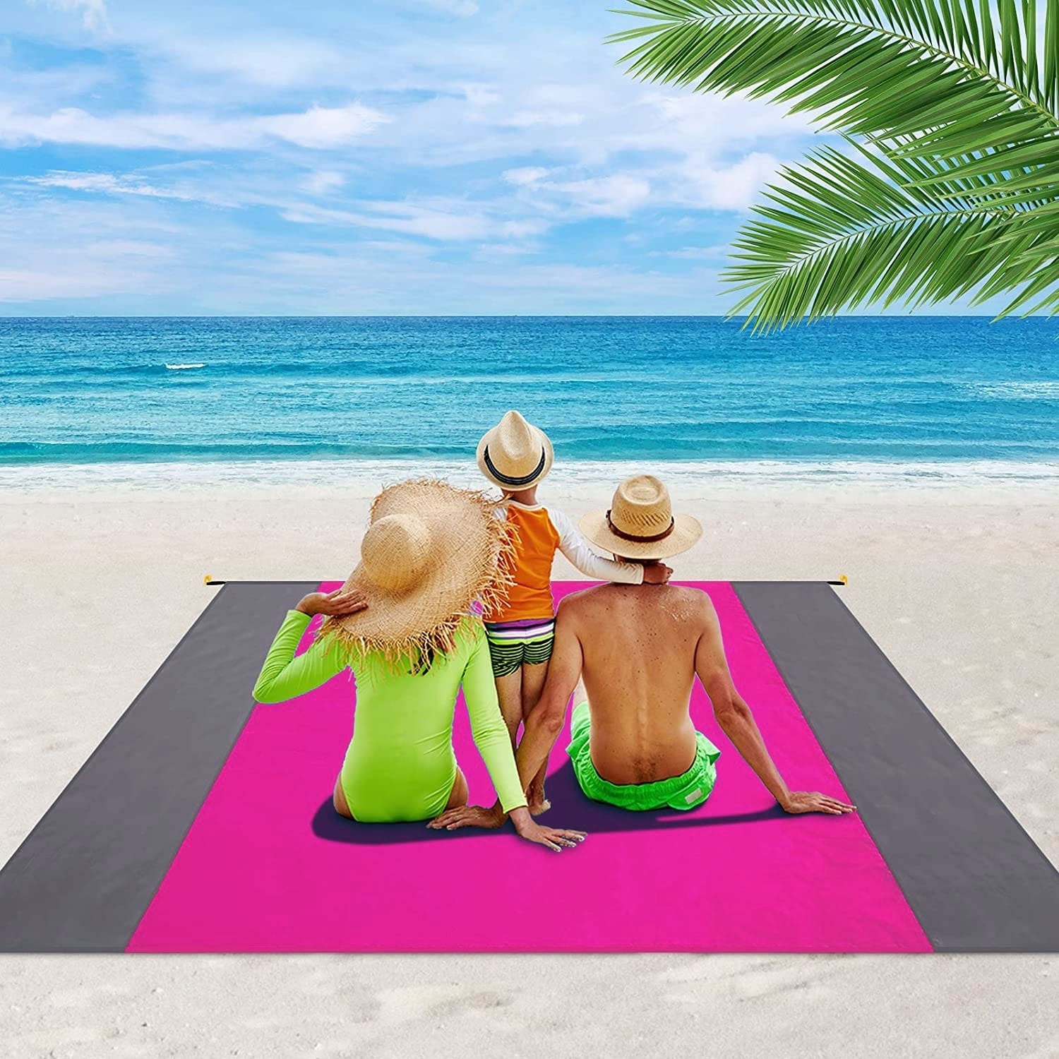Raxiva-couverture de plage etanche sable 5 8 adultes