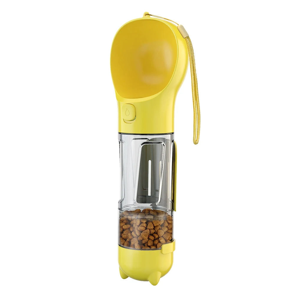 Raxiva-3 in 1 portable dog water bottle hydration snacks and clean up on the go