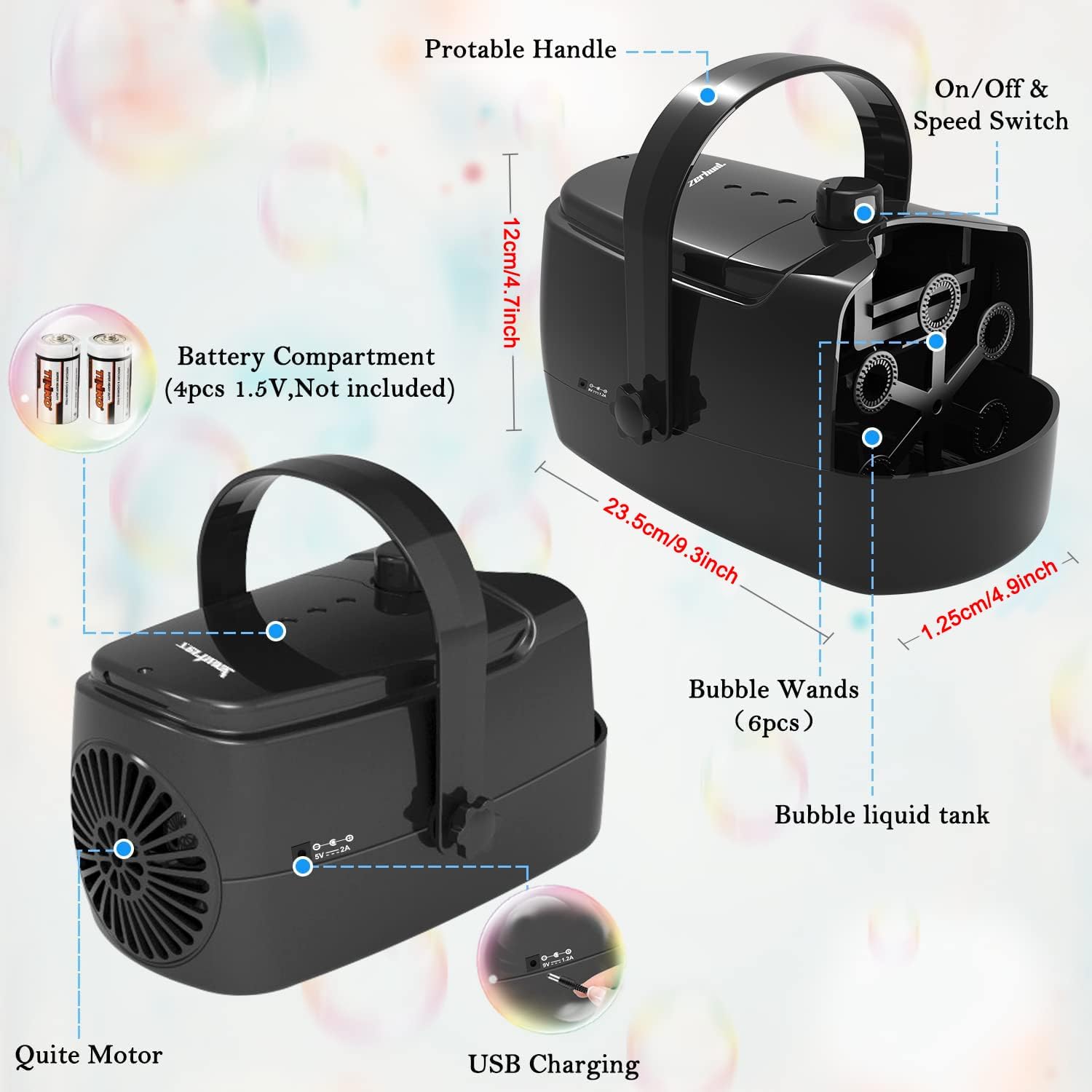 Raxiva-bubble machine blower