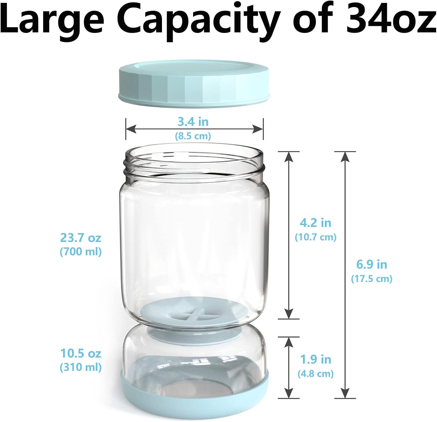 Raxiva-glass pickle separator container
