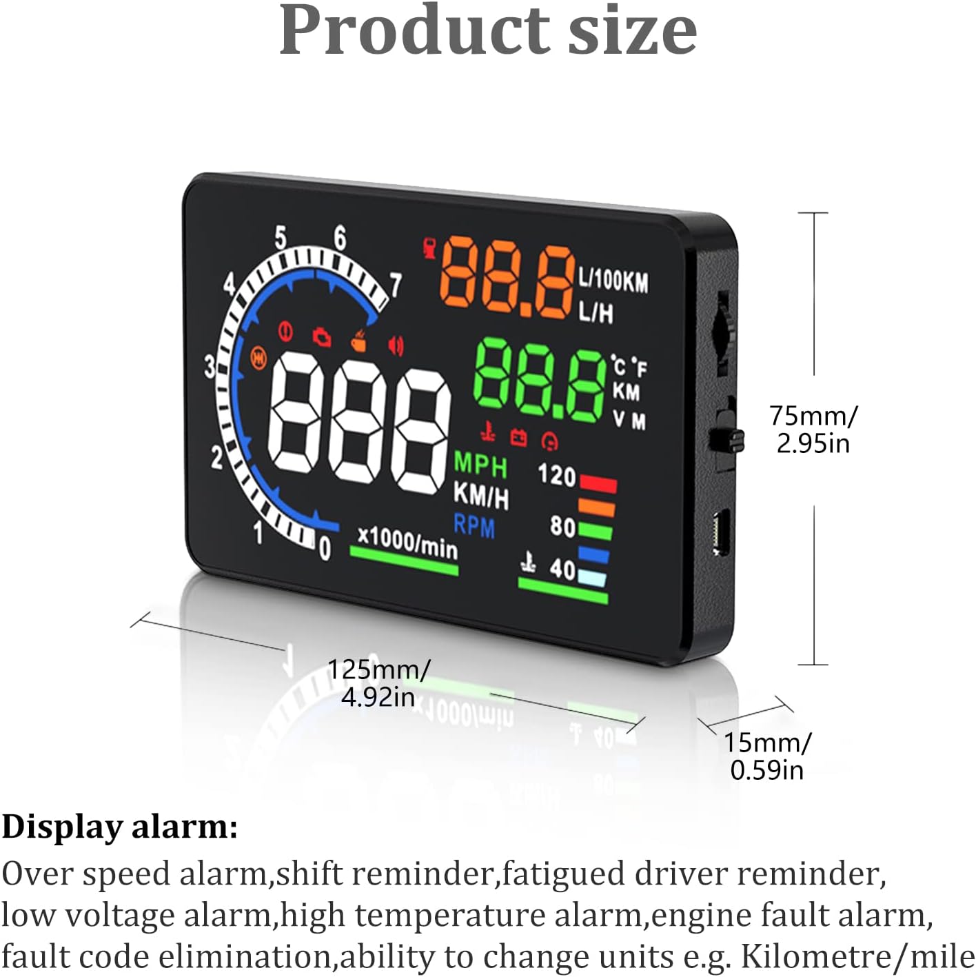 Raxiva-head up display car hud p8