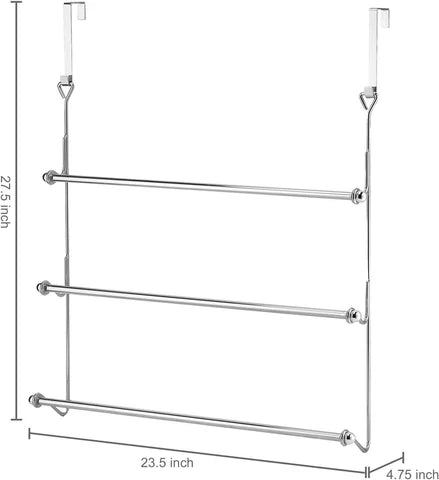 Raxiva-over the door bathroom towel bar rack