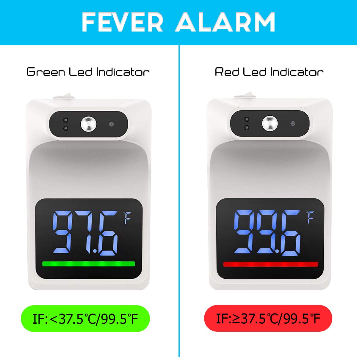 Raxiva-contactless wall mounted forehead thermometer