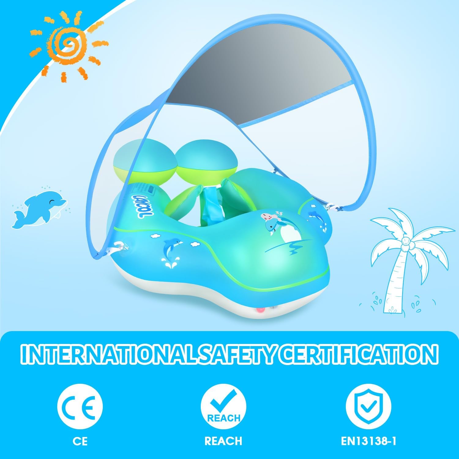 Raxiva-baby swim float with canopy