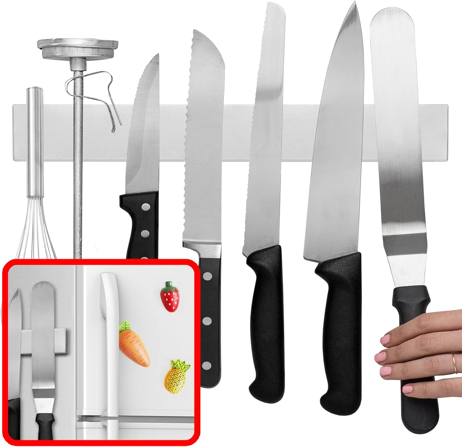 Raxiva-14 inch magnetic knife and tools holder