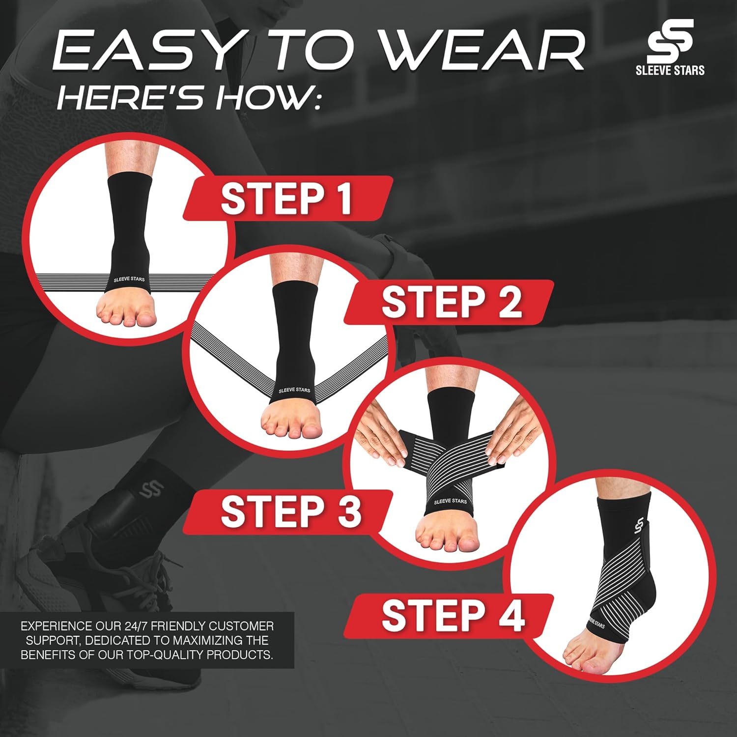 Raxiva-ankle support brace for sprain plantar fasciitis achilles relief