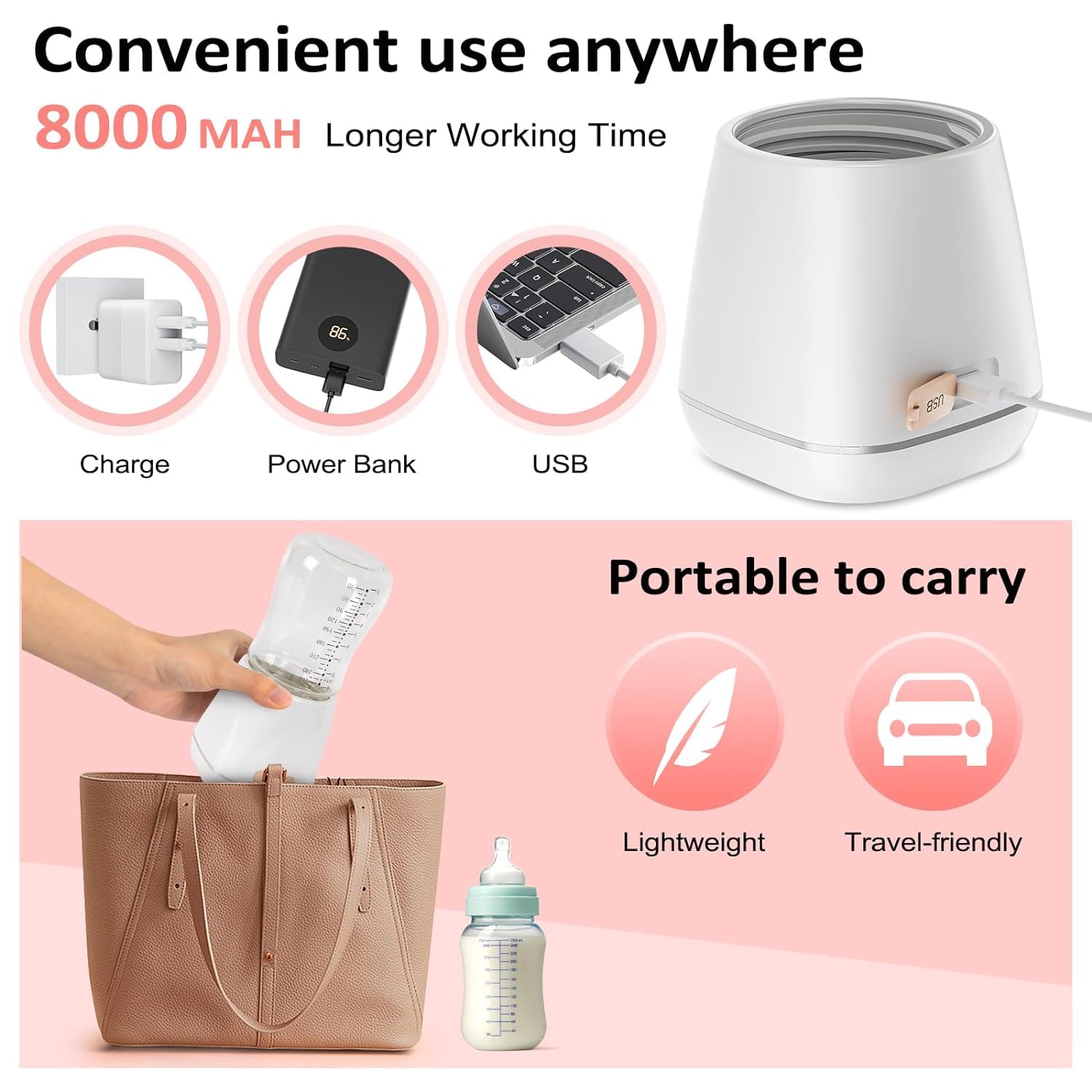 Raxiva-baby portable bottle warmer