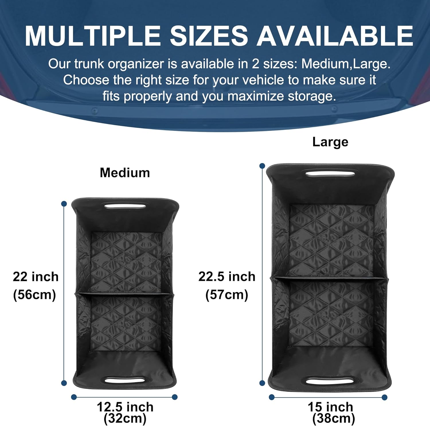 Raxiva-car trunk storage organizer