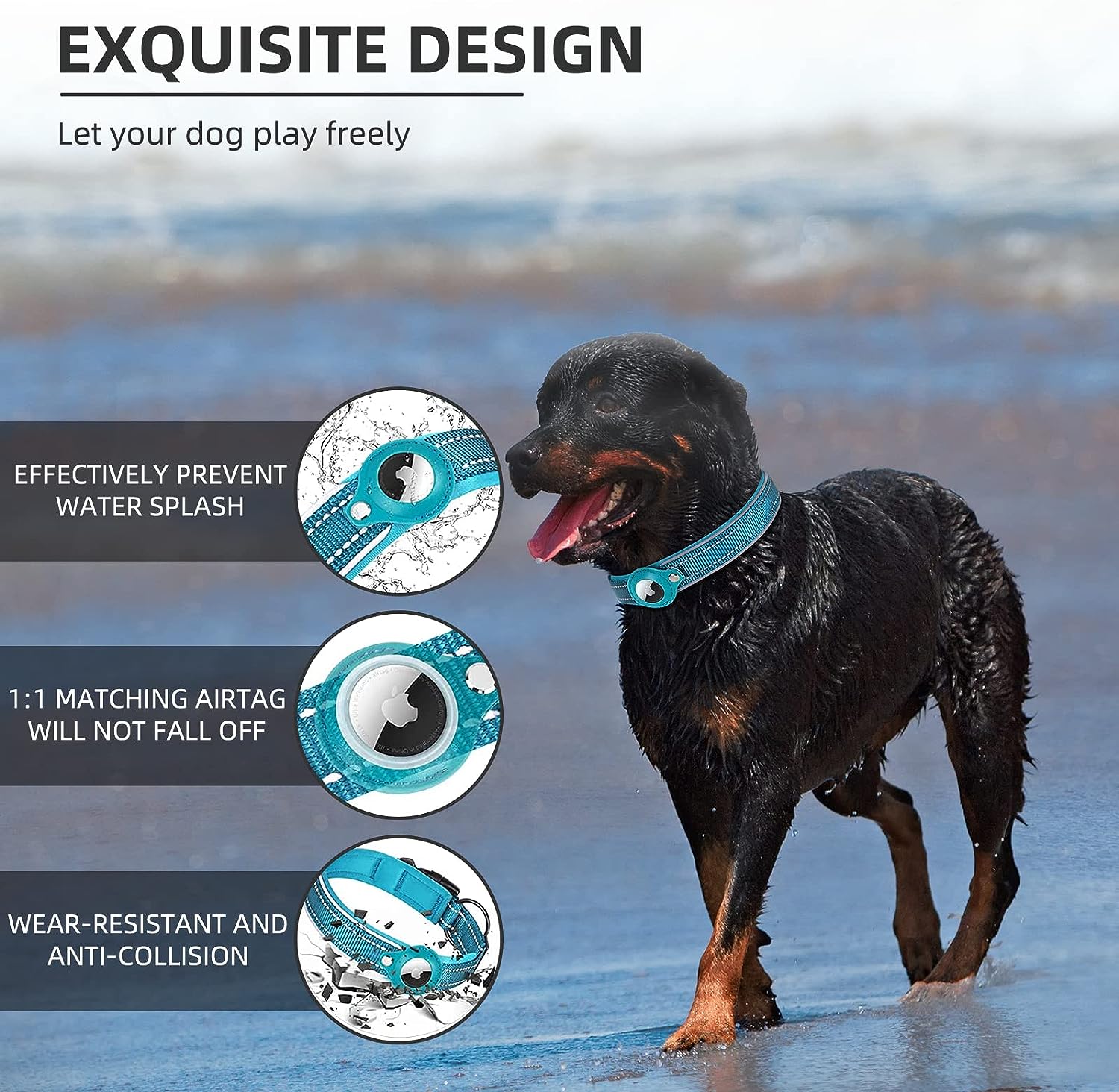 Raxiva-airtag dog collar