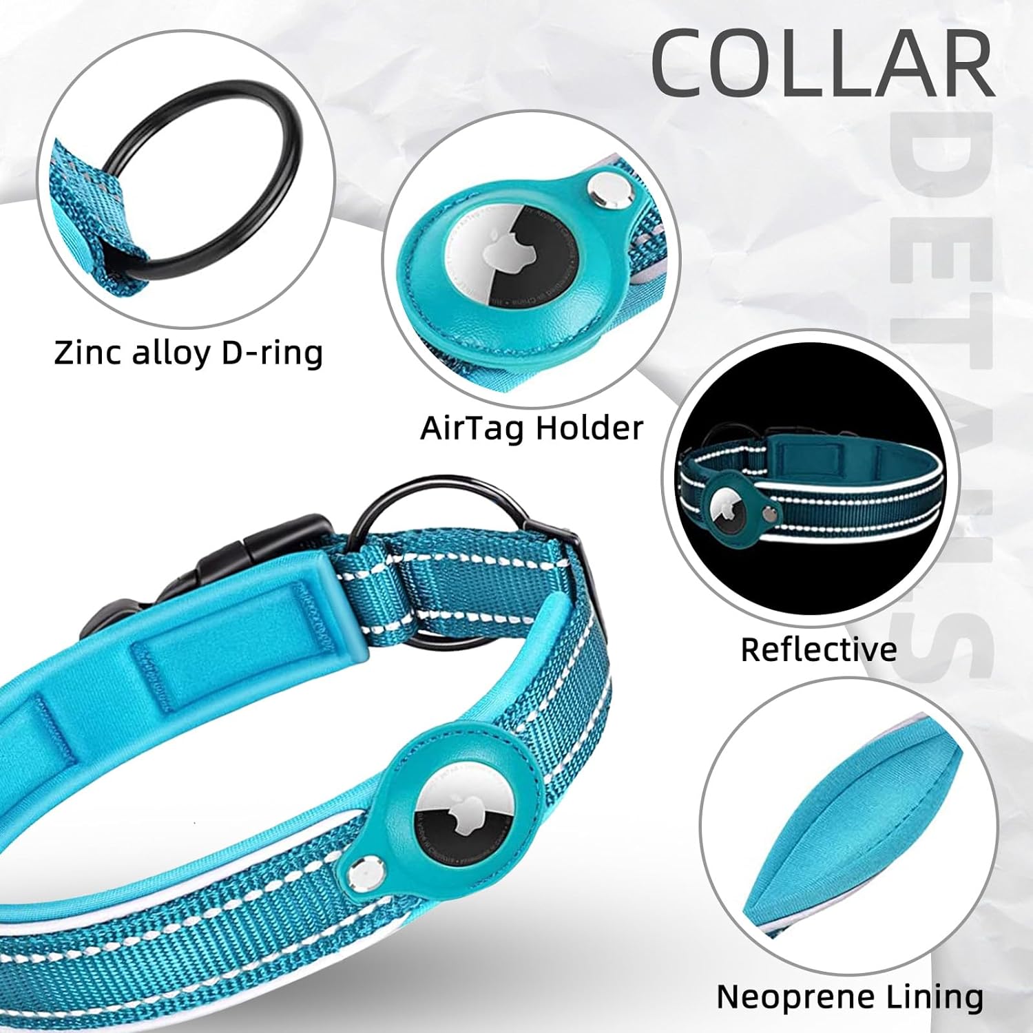 Raxiva-airtag dog collar