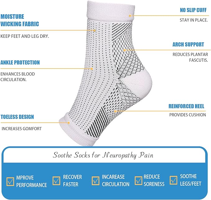 Raxiva-4 pairs premium therapy socks for men and women