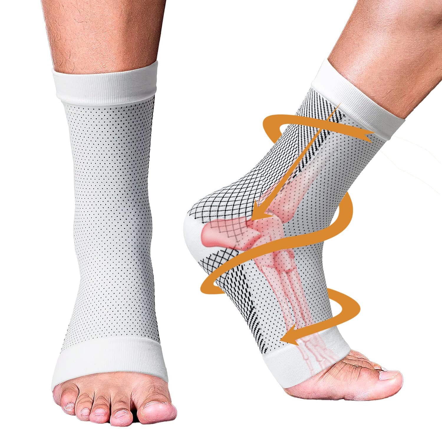 Raxiva-4 pairs premium therapy socks for men and women