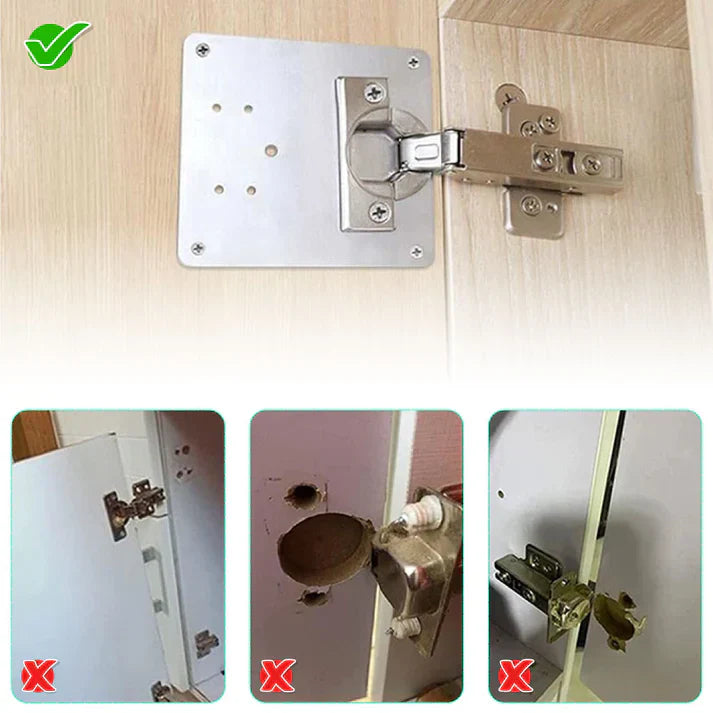 Raxiva-fixarmoire kit reparation charnieres acier inoxydable 4 pcs