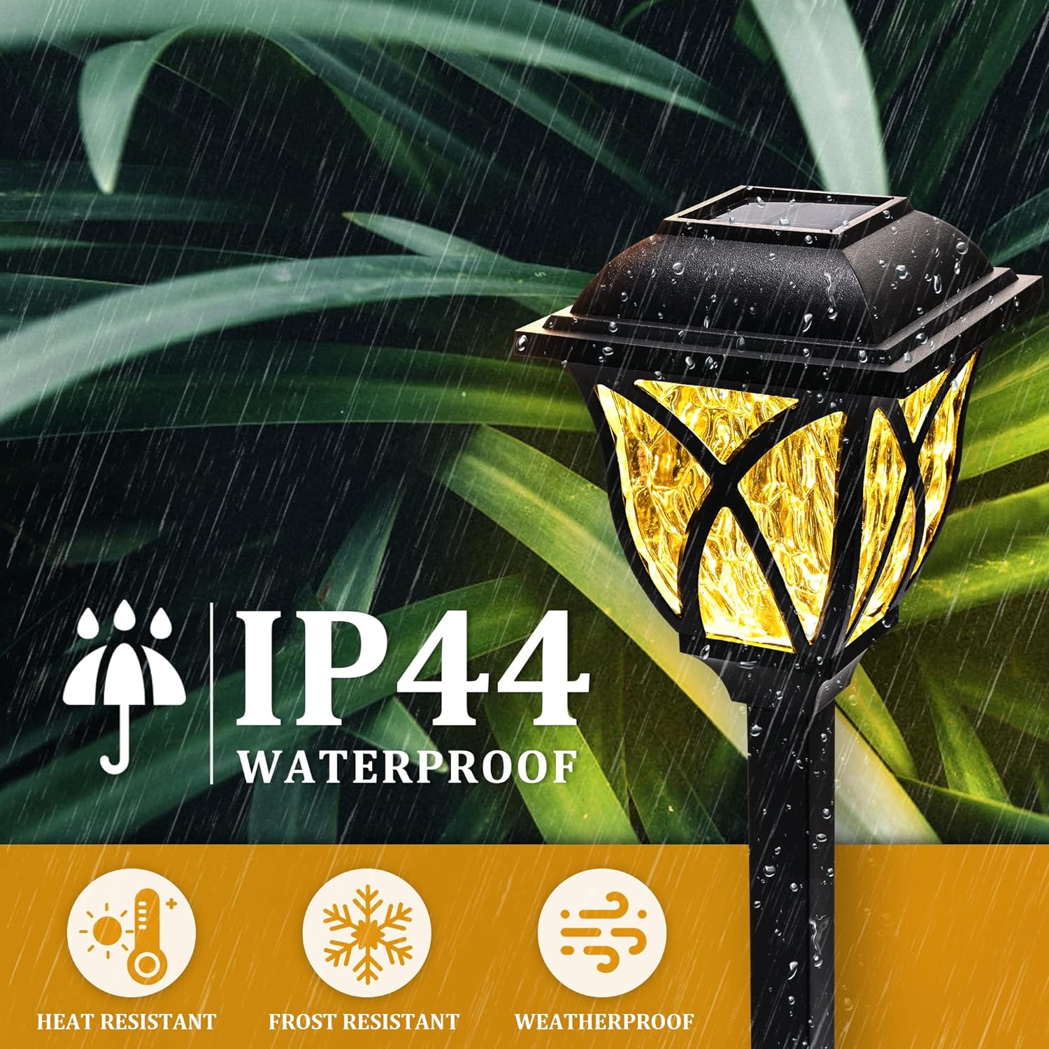 Raxiva-6 pack led solar pathway garden lights outdoor