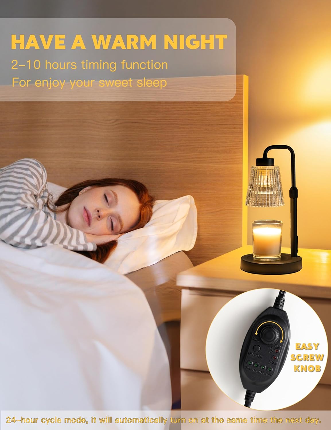 Raxiva-dimmable candle lamp warmer
