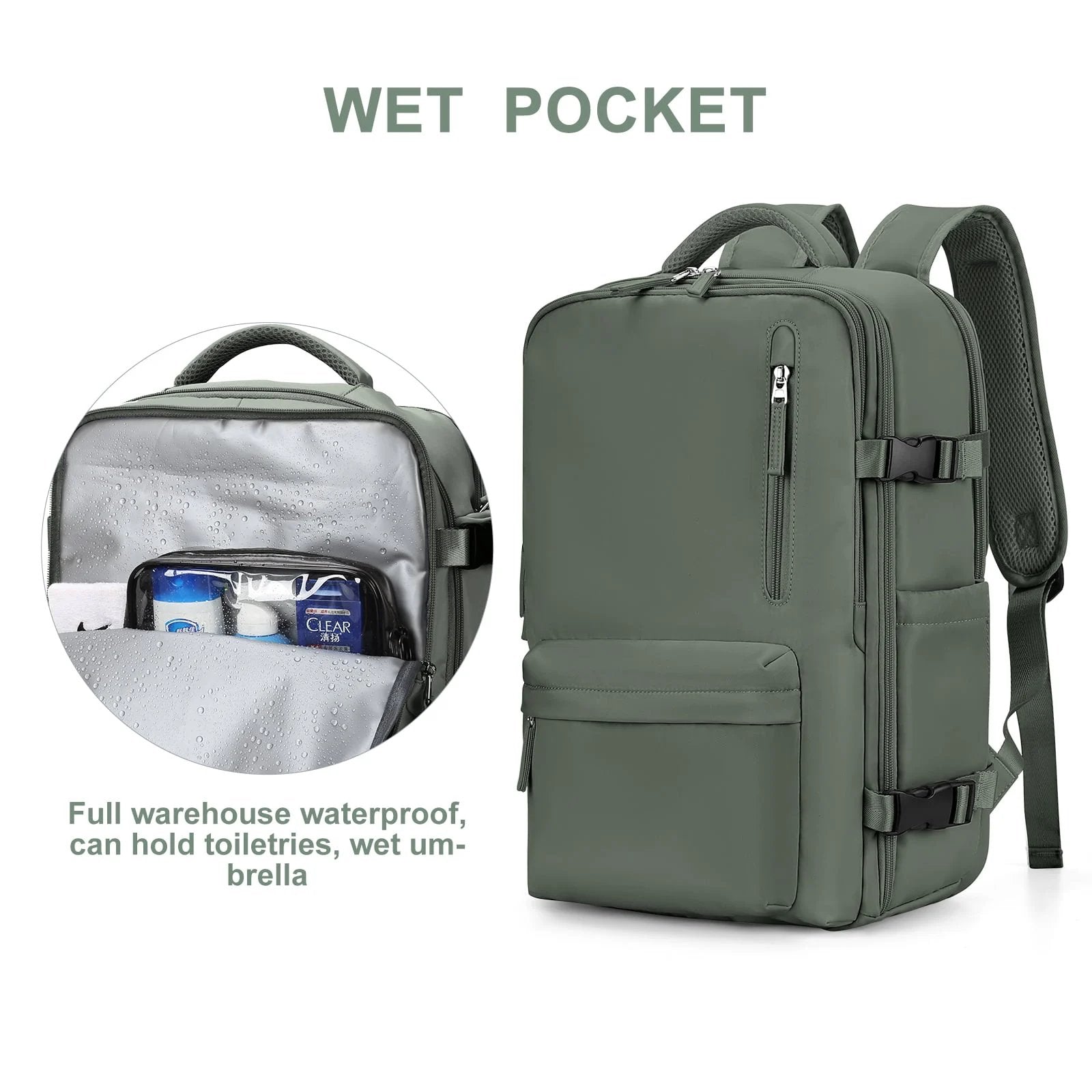 Raxiva-womens large waterproof hiking backpack