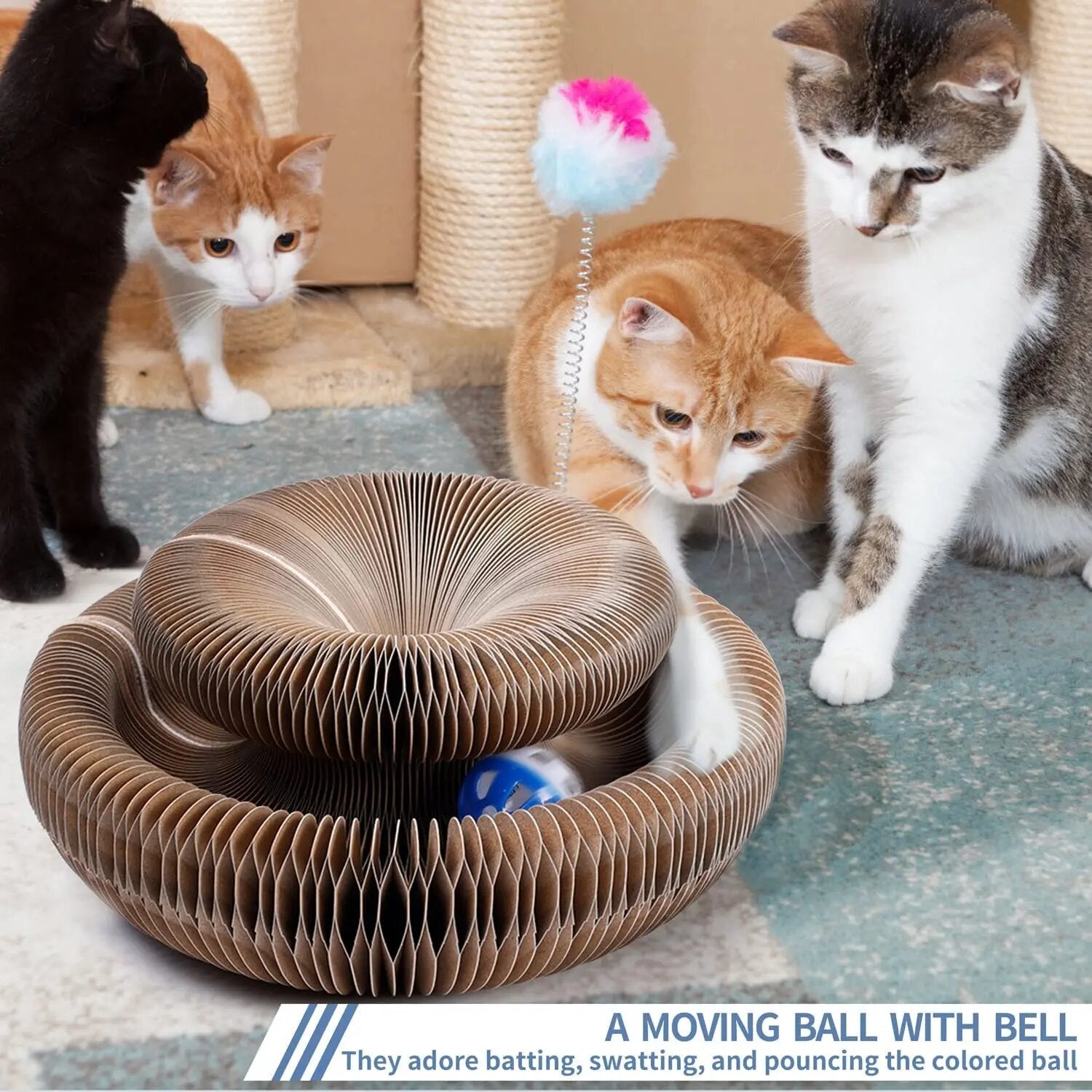 Raxiva-durable cardboard cat scratcher protect furniture keep cat happy