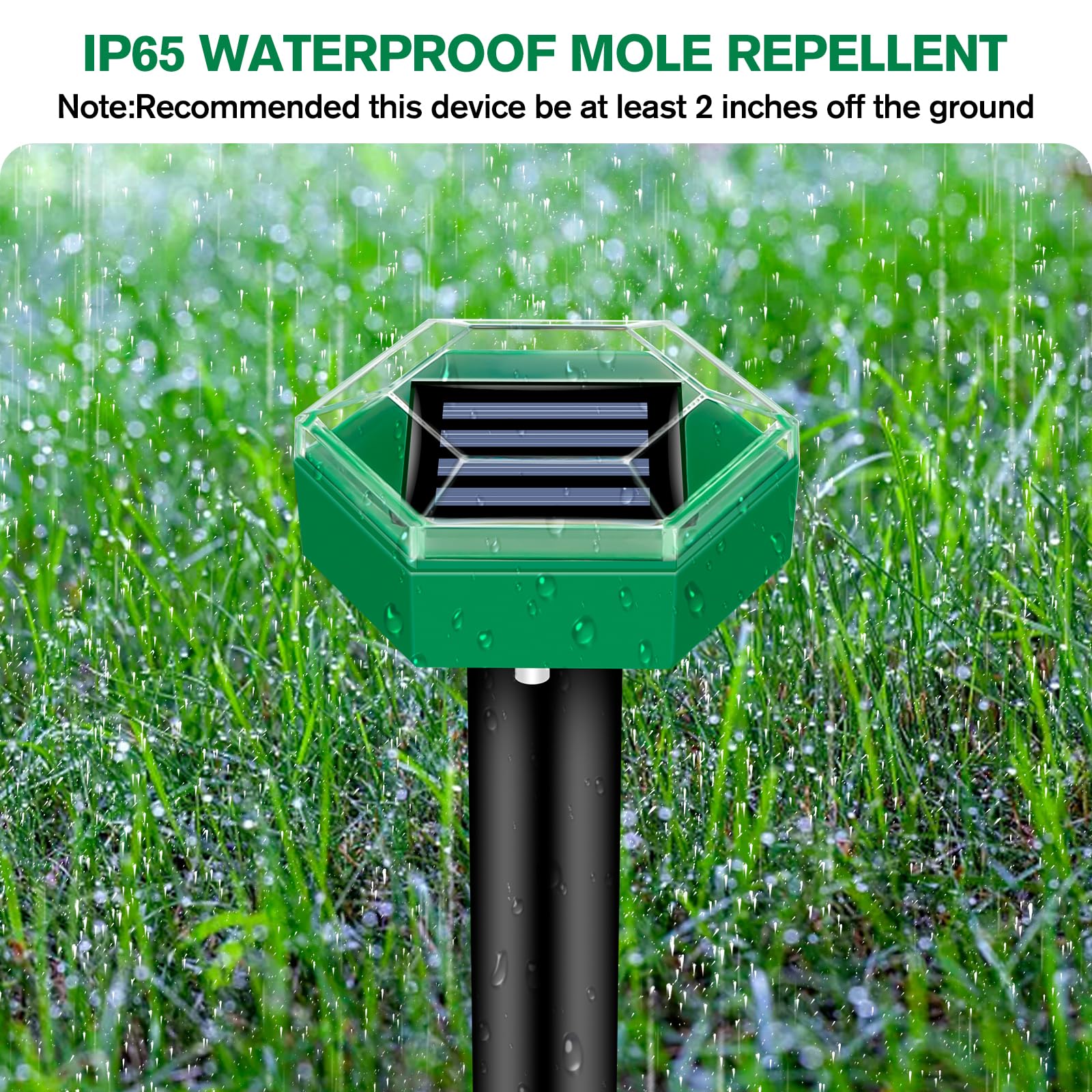 Raxiva-ultrasonic mole repellent four pack