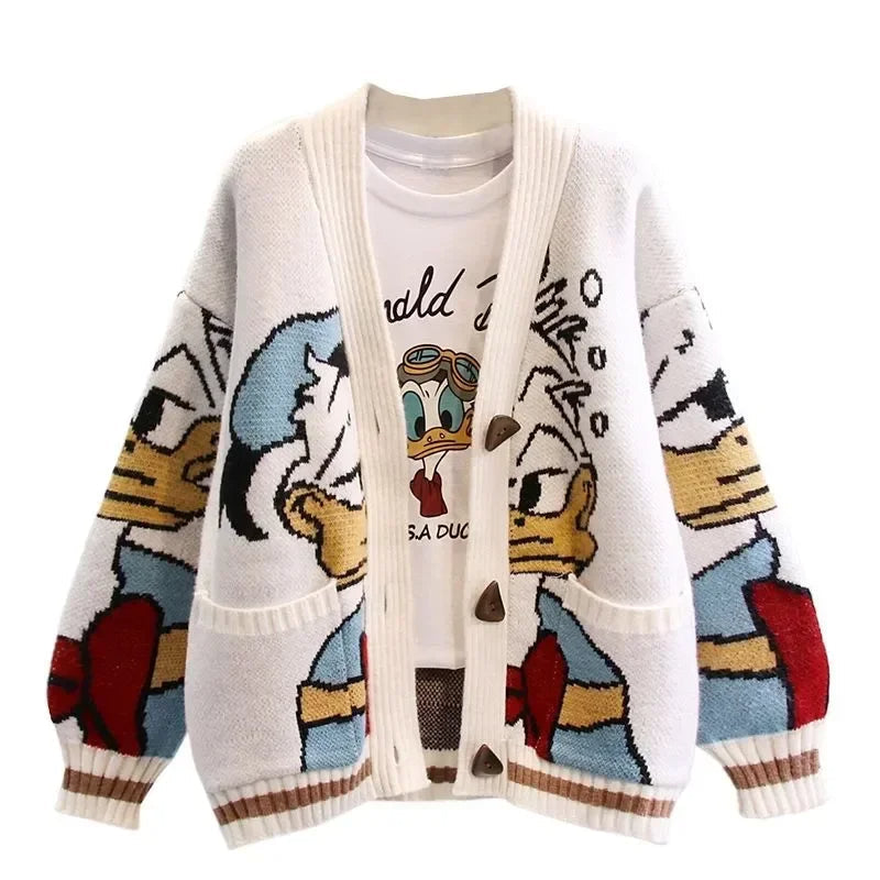 Raxiva-cozy womens knitted sweater embrace warmth and style