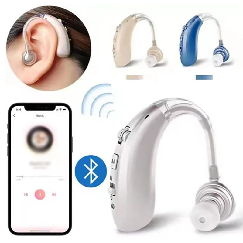 Raxiva-usb rechargeable bluetooth hearing aids headphones for seniors