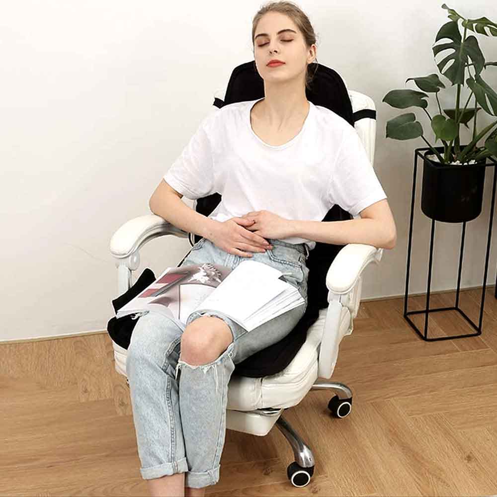 Raxiva-fashionable massage chair cushion with heated neck support