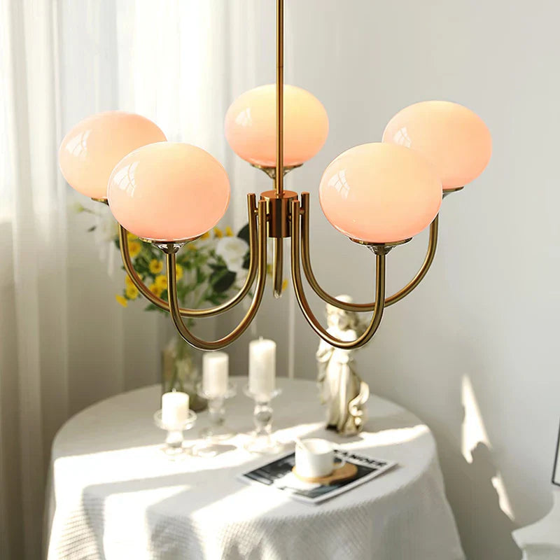 Raxiva-lustre macaron design elegance florale suspendu