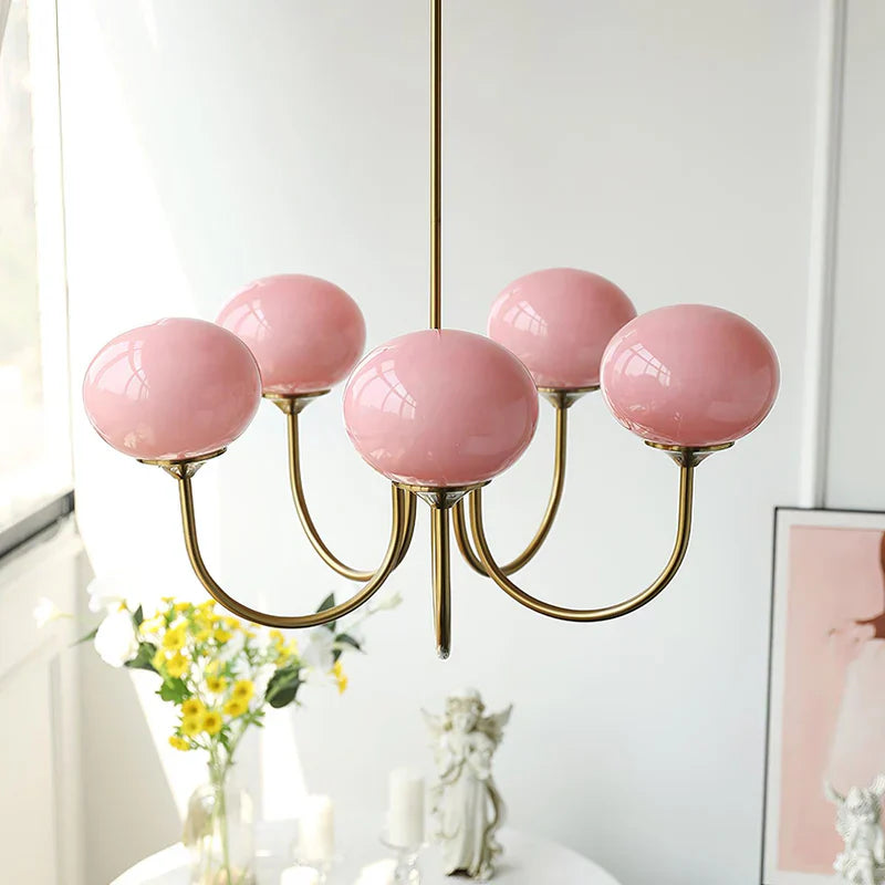 Raxiva-lustre macaron design elegance florale suspendu