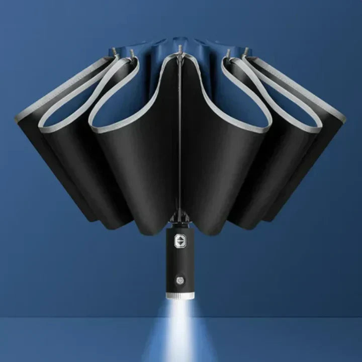 Raxiva-parapluie avec led et lampe de poche integree