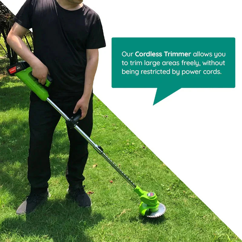 Raxiva-powerful electric battery operated cordless lawn trimmer