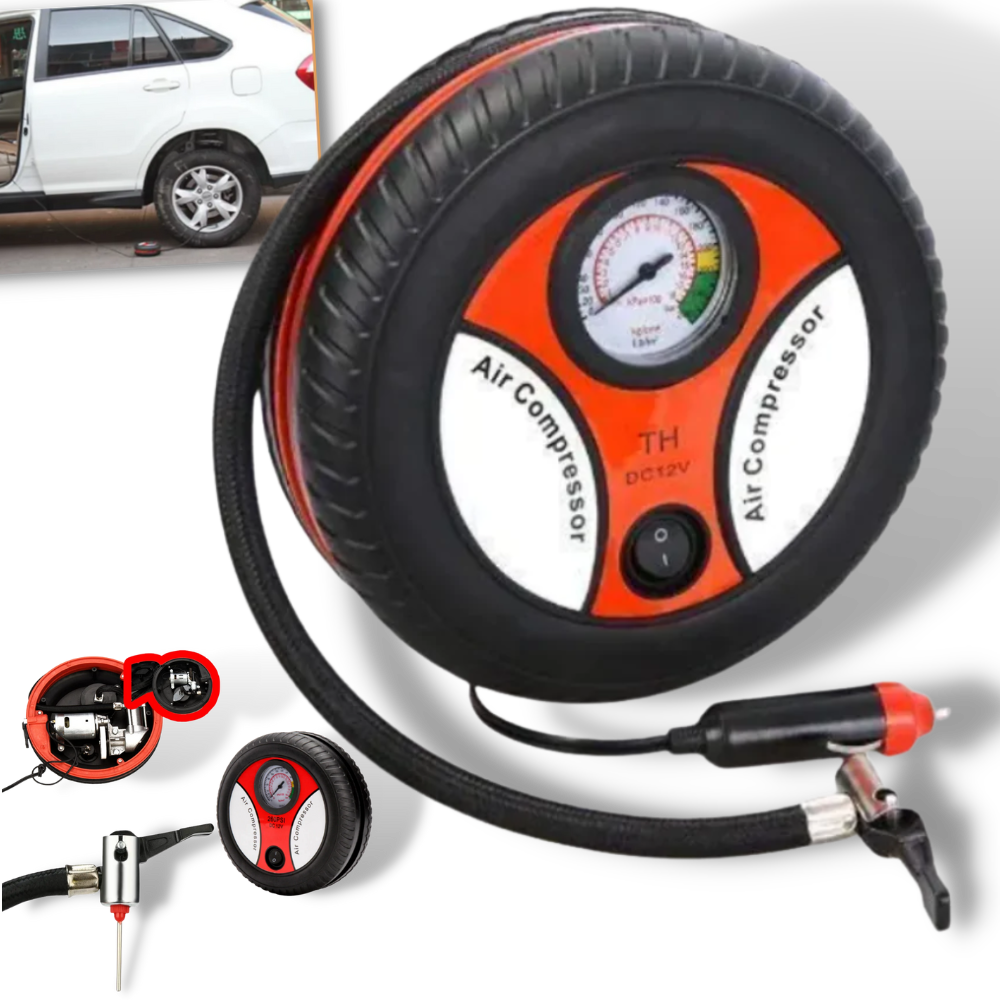 Portable Air Compressor For Car Tyres-Raxiva-SKU38841708376948797GARAGE7491715170365, Portable Air Compressor For Car Tyres, , Raxiva, GARAGE,