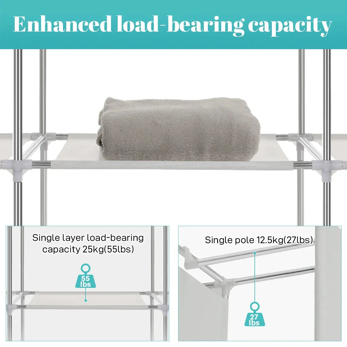 Portable Closet Clothes Wardrobe-Raxiva-SKU38841708079677501Portable Closet Clothes Wardrobe7491656450109, Portable Closet Clothes Wardrobe, , Raxiva, Portable Closet Clothes Wardrobe,