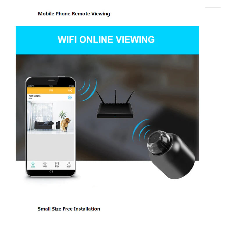 Raxiva-mini wifi camera 1080p wireless surveillance security with night vision motion detection 160 degree audio recording google play compatible perfect for baby monitoring ip cam needs
