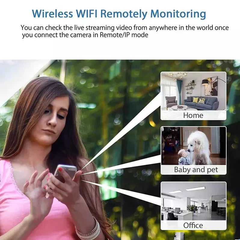 Raxiva-mini wifi camera 1080p wireless surveillance security with night vision motion detection 160 degree audio recording google play compatible perfect for baby monitoring ip cam needs