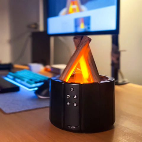 Raxiva - Bonfire Air Humidifier Campfire - Bonfire Aromatherapy Essential Oil Diffuser for Home, Bedroom, Office