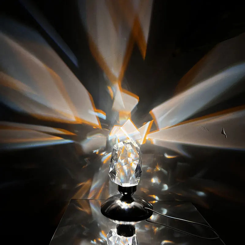 Raxiva - Crystal Stone Lamp with 16 RGB Colors – Elevate Your Home Décor with This Stylish Diamond Table Light for a Magical Ambiance in Any Room