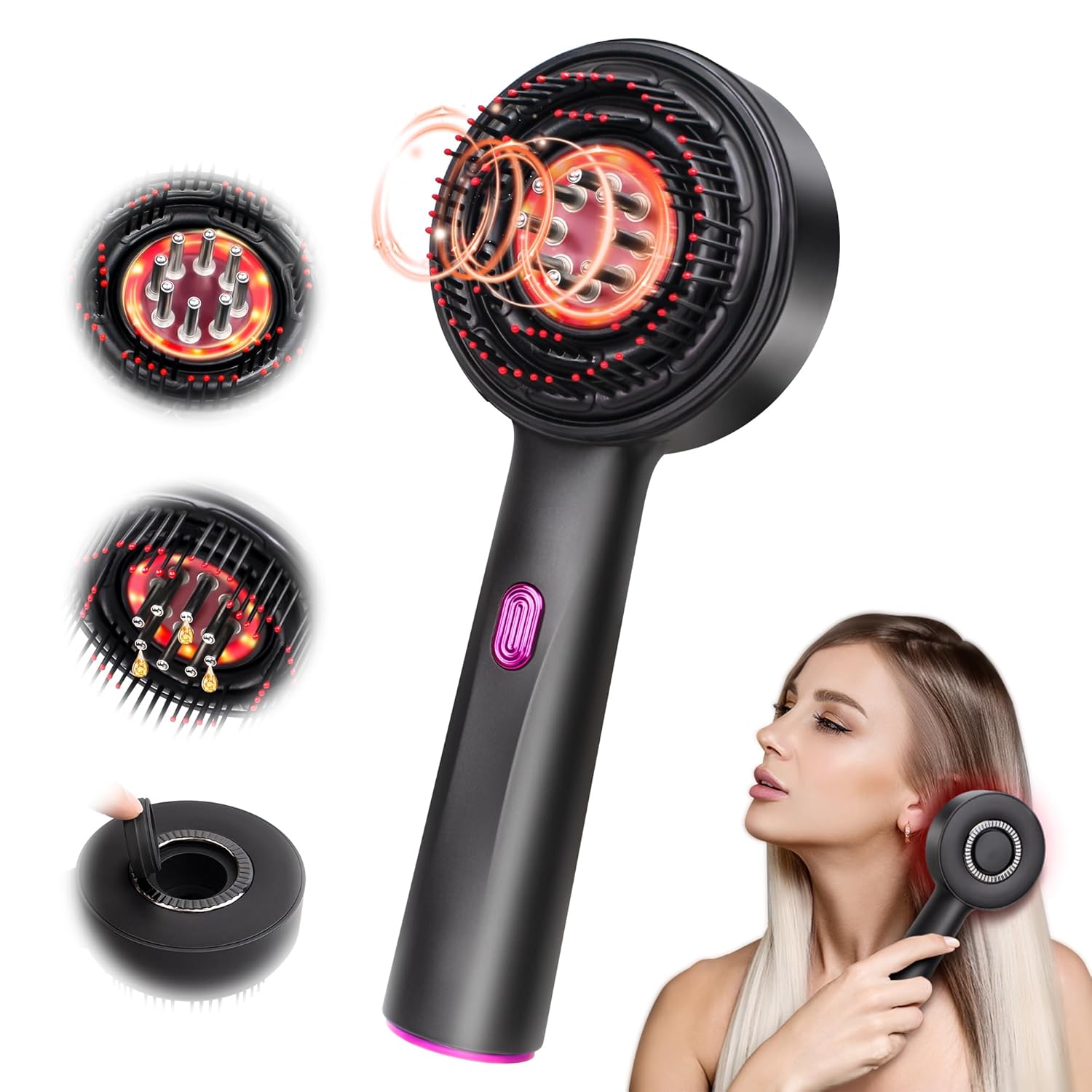 Raxiva - Electric Massage Comb - Red Light Scalp Therapy