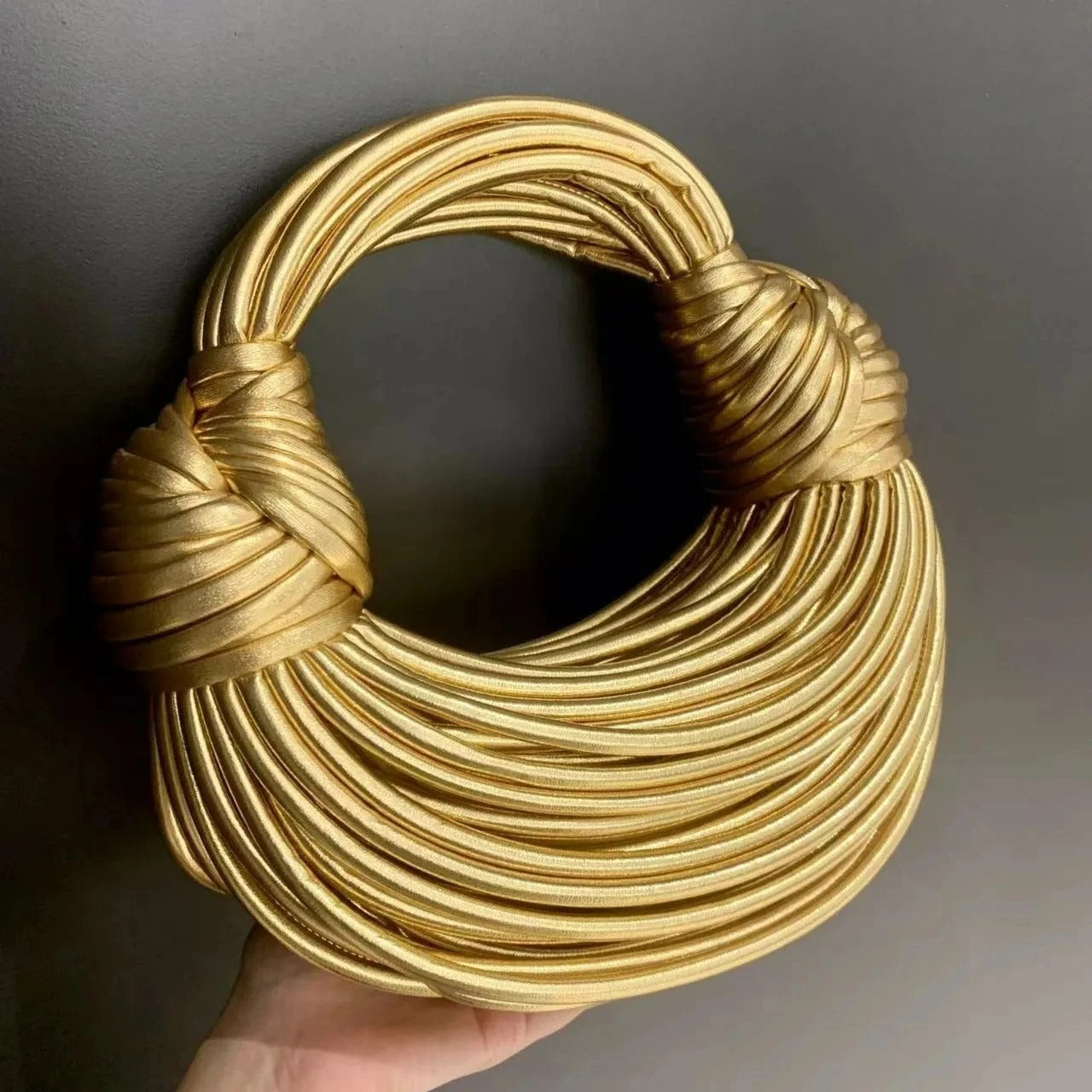 Raxiva - Handwoven Noodle Knotted Bag - Dimensional Handbag
