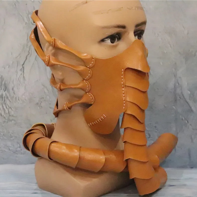 Raxiva - Horror Rubber Scary Half Face Bug Mask - Halloween Alien Hugger Costume Scorpion Mask Party Cosplay Props