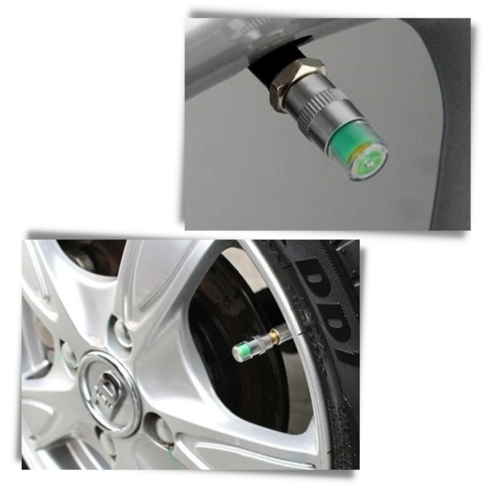 Raxiva - Pack of 4 Car Tire Pressure Sensors