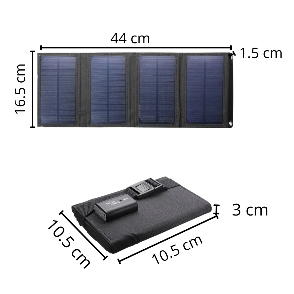 Raxiva - Portable Solar Panel Charger with USB Port