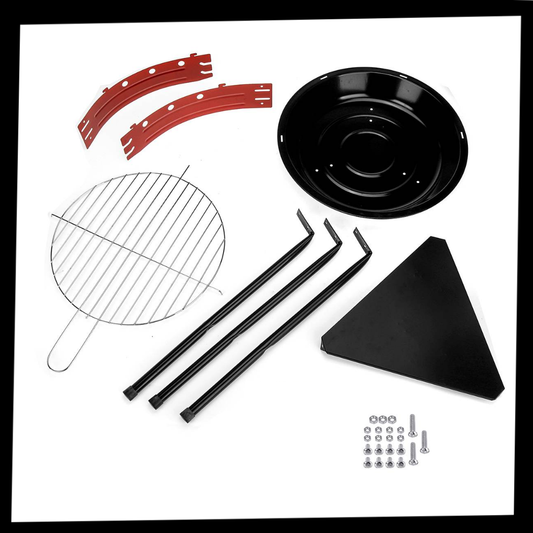 Raxiva - Portable round BBQ charcoal grill