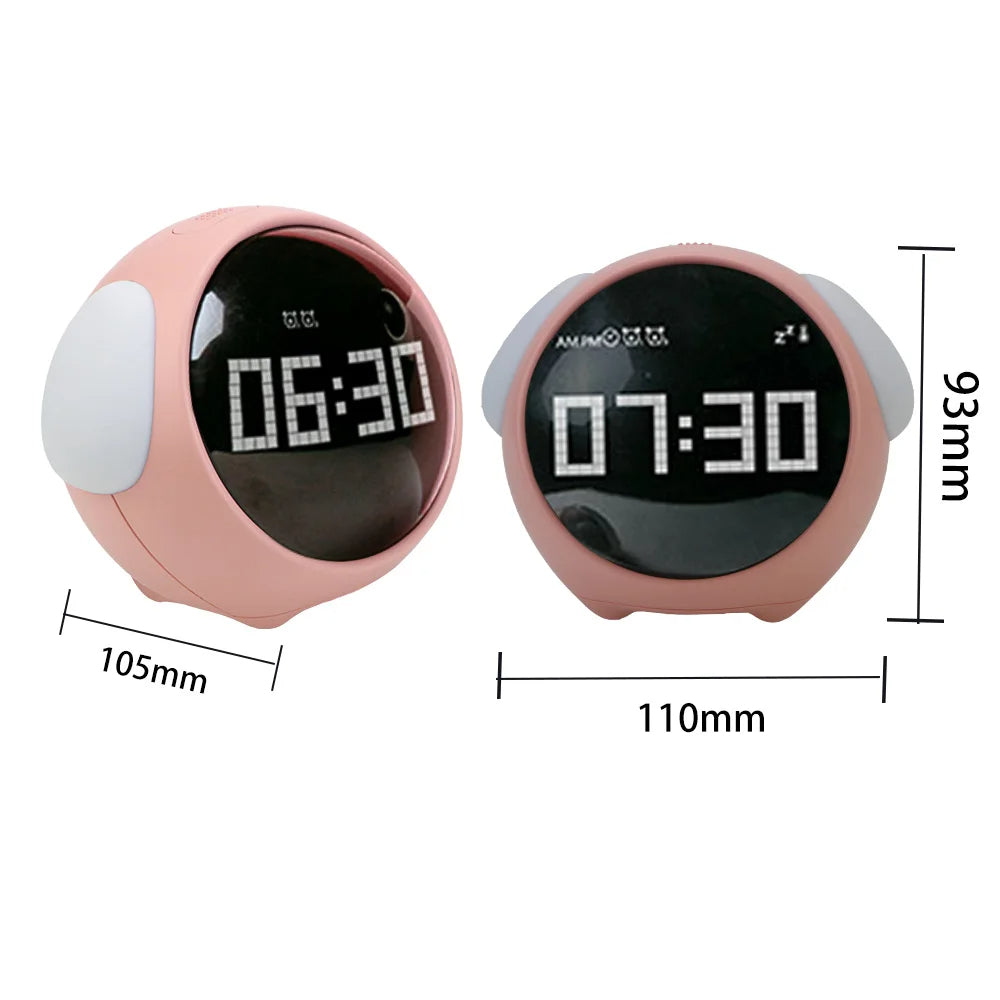 Raxiva - Voice-Controlled Night Light Alarm Clock – The Perfect Multifunctional Companion for Your Child's Room, Complete with a Thermometer!