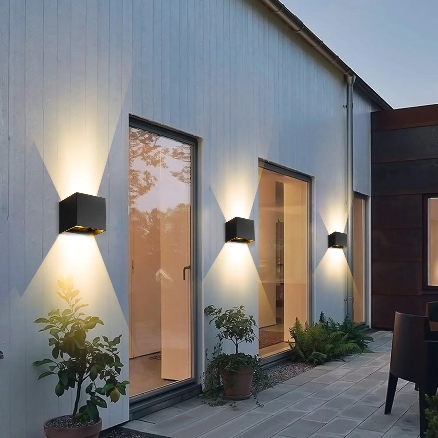 Raxiva - Waterproof LED Outdoor Wall Lamps – Aluminum Wall Light for Indoor & Outdoor Ambiance, Perfect for Living Room & Patio Decor